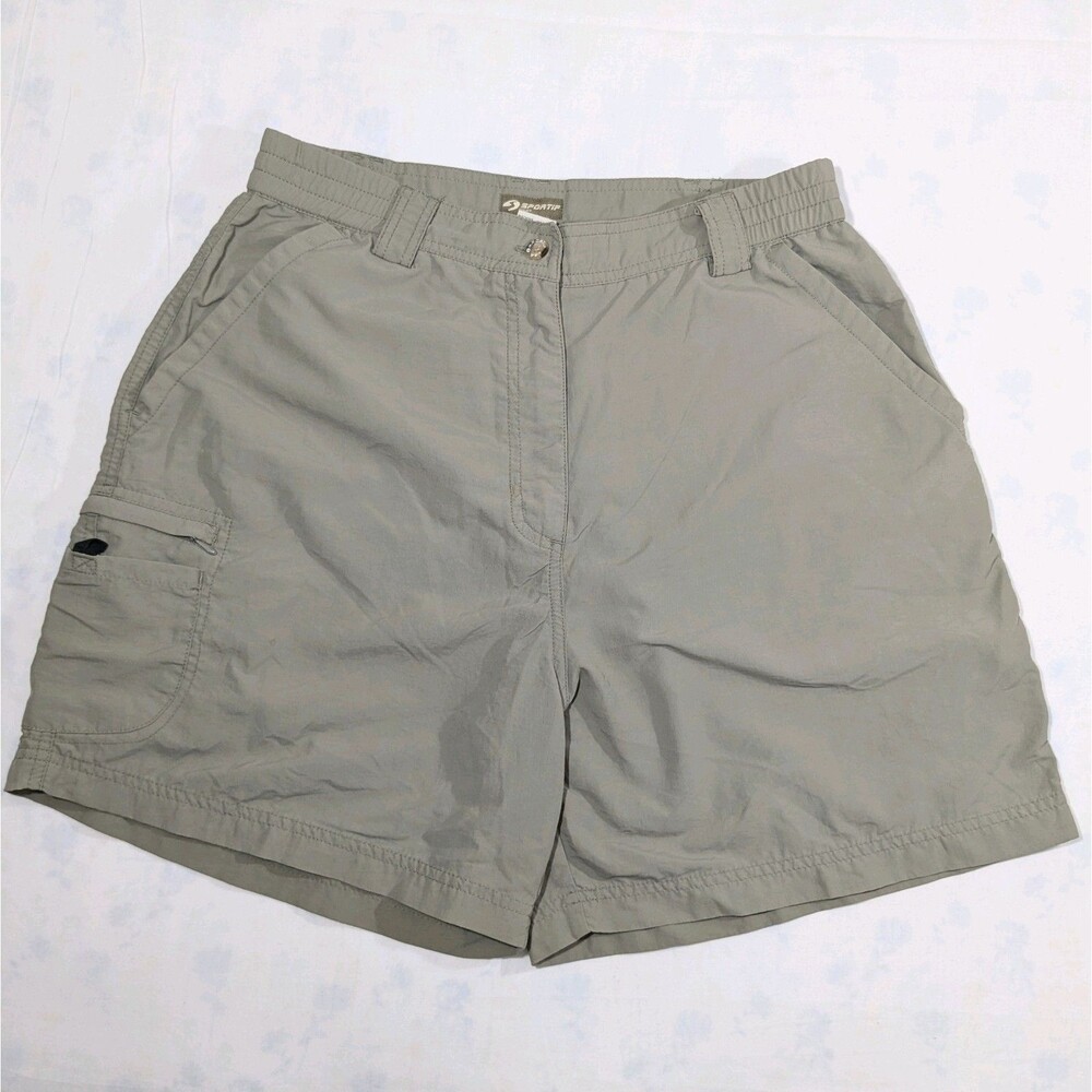 SPORTIF Hiking Shorts Women's Medium Cargo Outdoors Shorts Olive/Gray Vintage